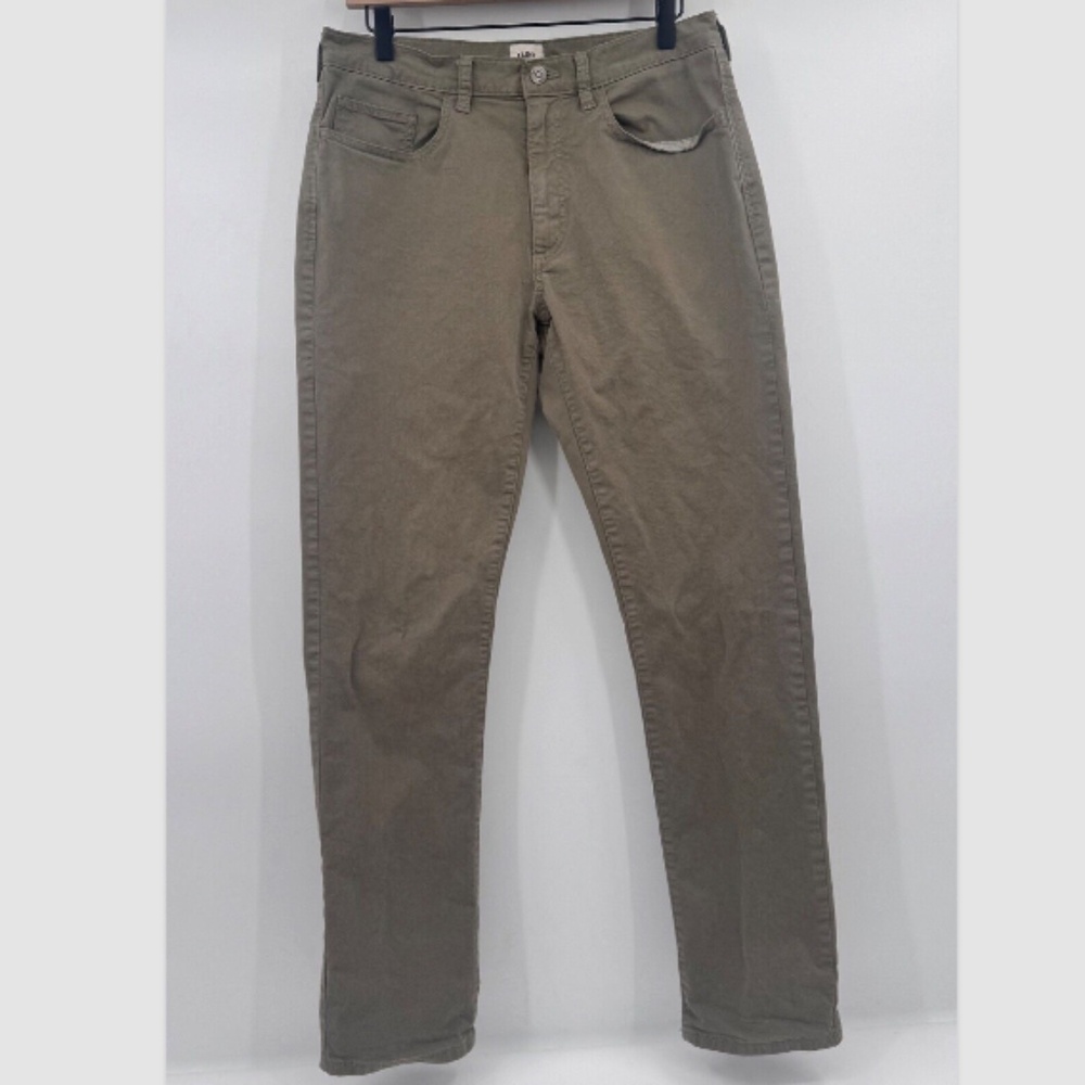 Flint Tinder Jeans Men 32x32 Green Brown Slim Fit Stretch Denim Pants Preppy